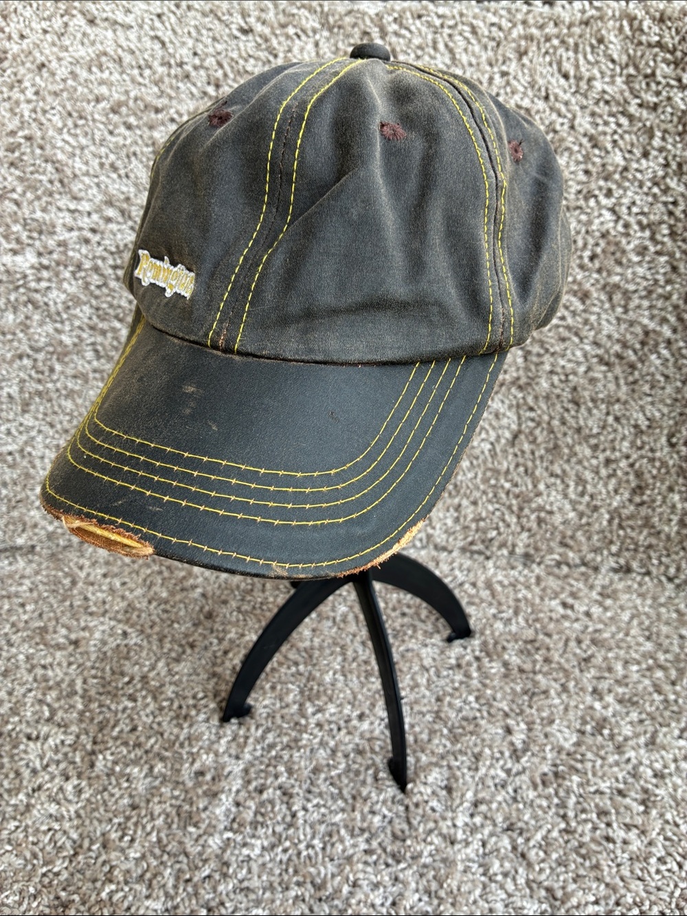 Remington Women’s Distressed Dark Gray Strapback Cap